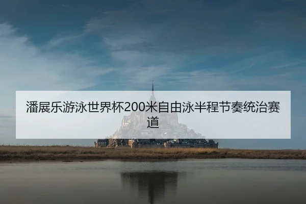 潘展乐游泳世界杯200米自由泳半程节奏统治赛道